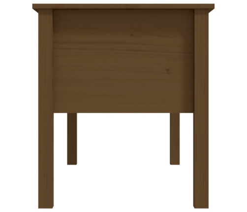 Mesa de centro madera maciza de pino marrón miel 102x49x55 cm