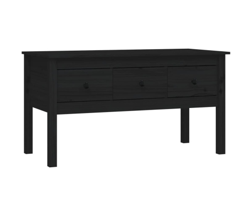 Mesa de centro de madera maciza de pino negro 102x49x55 cm