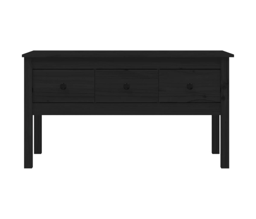 Mesa de centro de madera maciza de pino negro 102x49x55 cm