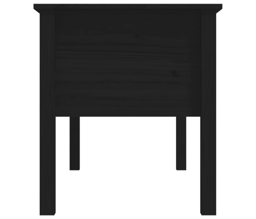 Mesa de centro de madera maciza de pino negro 102x49x55 cm