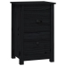 vidaXL Mesita de noche madera maciza de pino negro 40x35x61,5 cm