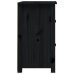 vidaXL Mesita de noche madera maciza de pino negro 40x35x61,5 cm