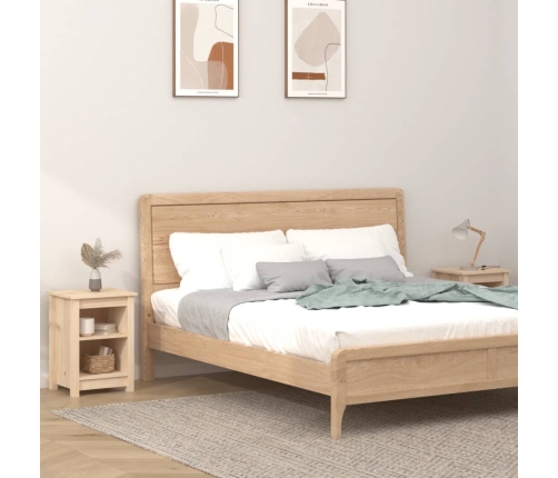 Mesitas de noche 2 uds madera maciza de pino 40x35x55 cm