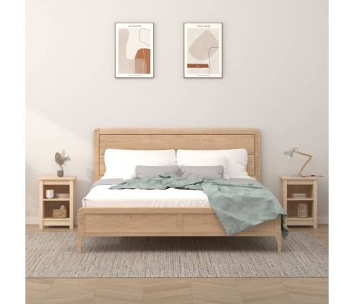 Mesitas de noche 2 uds madera maciza de pino 40x35x55 cm