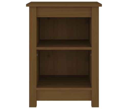 vidaXL Mesita de noche madera maciza de pino marrón miel 40x35x55 cm