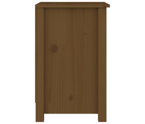 vidaXL Mesita de noche madera maciza de pino marrón miel 40x35x55 cm