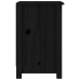 Mesita de noche madera maciza de pino negro 40x35x55 cm