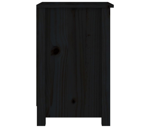 Mesitas de noche 2 uds madera maciza de pino negro 40x35x55 cm