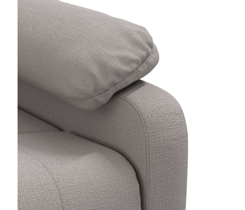 Sillón de masaje elevable tela gris taupé