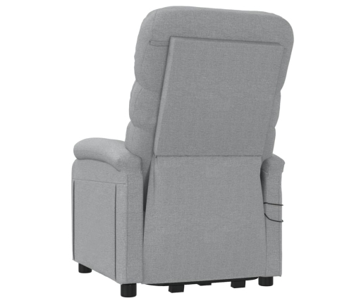 Sillón de masaje elevable tela gris claro