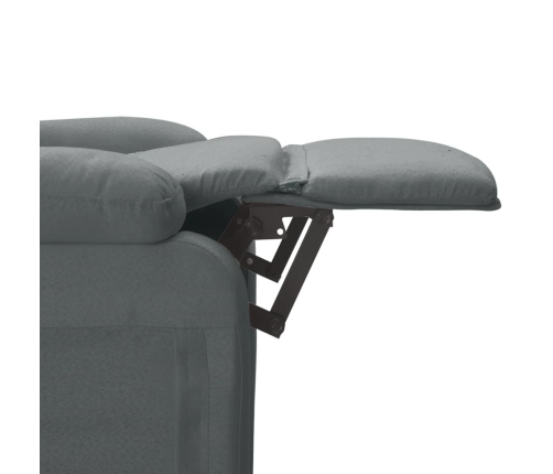 Sillón de masaje elevable tela gris oscuro