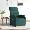 Sillón de masaje elevable tela verde oscuro