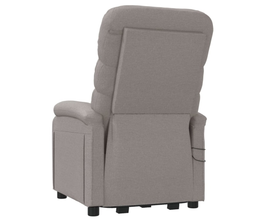 Sillón de masaje elevable tela gris taupé