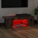 Mueble de TV con luces LED color roble ahumado 90x39x30 cm