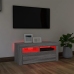 Mueble de TV con luces LED gris Sonoma 90x35x40 cm