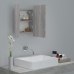 Armario de baño con espejo LED madera gris Sonoma 40x12x45 cm