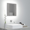 Armario de baño con espejo LED madera gris Sonoma 40x12x45 cm