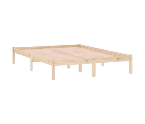 Estructura de cama sin colchón madera maciza de pino 137x190 cm