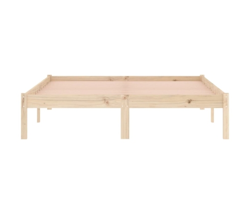 Estructura de cama sin colchón madera maciza de pino 137x190 cm