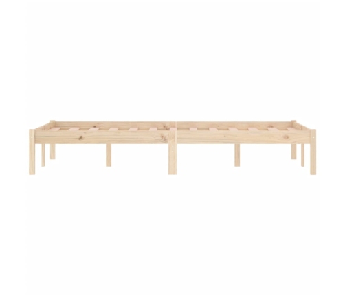 Estructura de cama sin colchón madera maciza de pino 137x190 cm