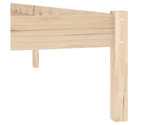 Estructura de cama sin colchón madera maciza de pino 137x190 cm