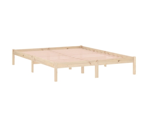 Estructura de cama sin colchón madera maciza de pino 152x203 cm