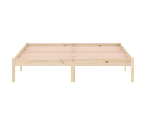 Estructura de cama sin colchón madera maciza de pino 152x203 cm