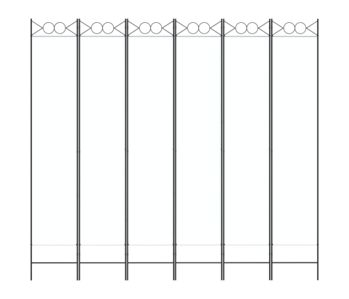 Biombo divisor de 6 paneles de tela blanco 240x220 cm