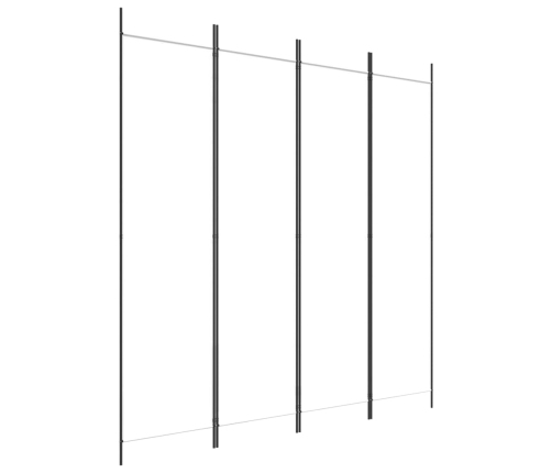 Biombo divisor de 4 paneles de tela blanco 200x200 cm