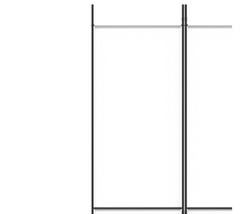 Biombo divisor de 3 paneles de tela blanco 150x220 cm