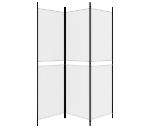 Biombo divisor de 3 paneles de tela blanco 150x180 cm