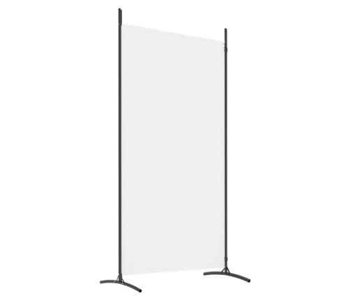 Biombo divisor de 2 paneles de tela blanco 175x180 cm