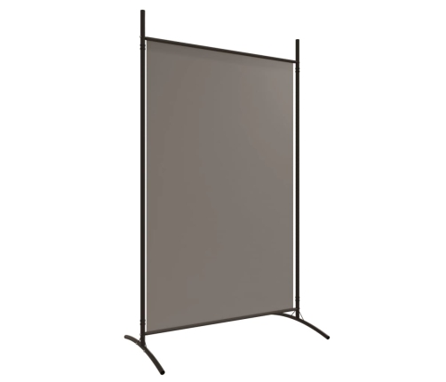 Biombo divisor de 2 paneles de tela gris antracita 175x180 cm