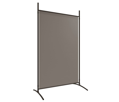 Biombo divisor de 5 paneles de tela gris antracita 433x180 cm