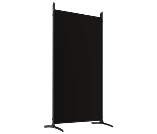 Biombo divisor de 5 paneles de tela negro 433x180 cm