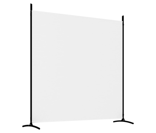 Biombo divisor de 3 paneles de tela blanco 525x180 cm