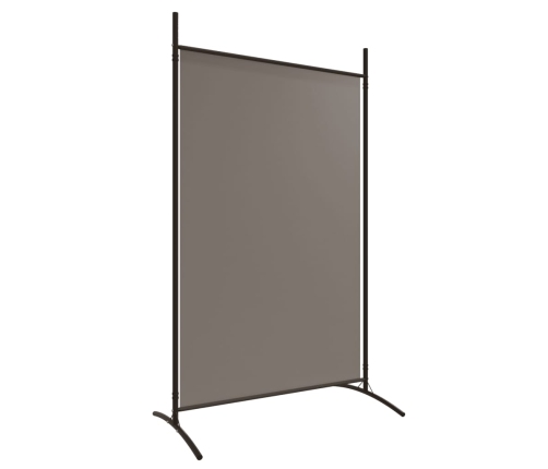 Biombo divisor de 3 paneles de tela gris antracita 525x180 cm