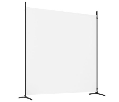 Biombo divisor de 4 paneles de tela blanco 698x180 cm