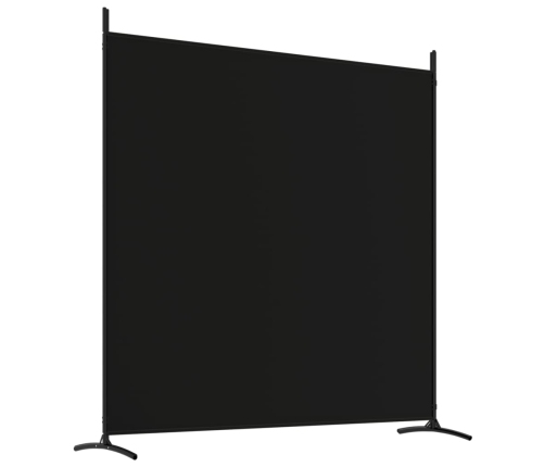 Biombo divisor de 4 paneles de tela negro 698x180 cm