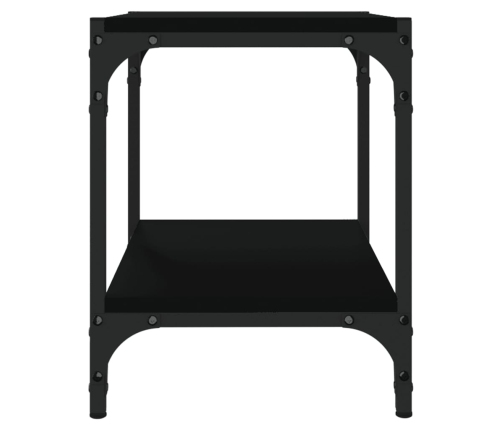 vidaXL Mueble para TV madera contrachapada y acero negro 40x33x41 cm