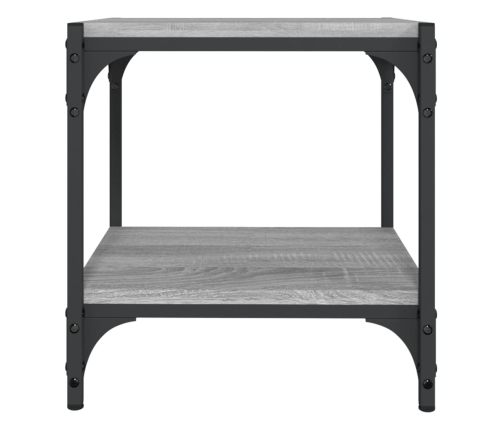 Mueble para TV contrachapada y acero gris Sonoma 40x33x41 cm