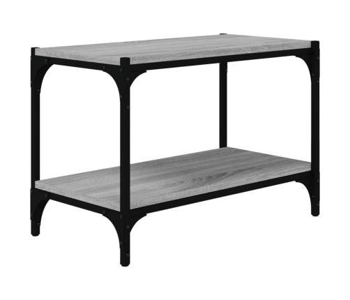 Mueble para TV contrachapada y acero gris Sonoma 60x33x41 cm