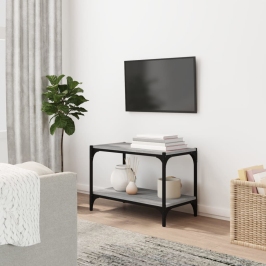 Mueble para TV contrachapada y acero gris Sonoma 60x33x41 cm