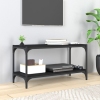 Mueble para TV madera contrachapada y acero negro 80x33x41 cm