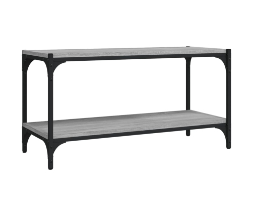 vidaXL Mueble para TV contrachapada y acero gris Sonoma 80x33x41 cm