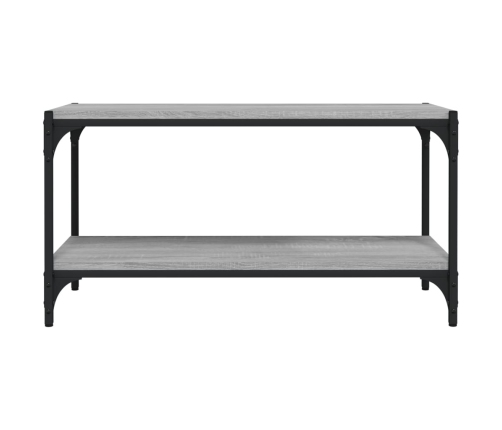 vidaXL Mueble para TV contrachapada y acero gris Sonoma 80x33x41 cm