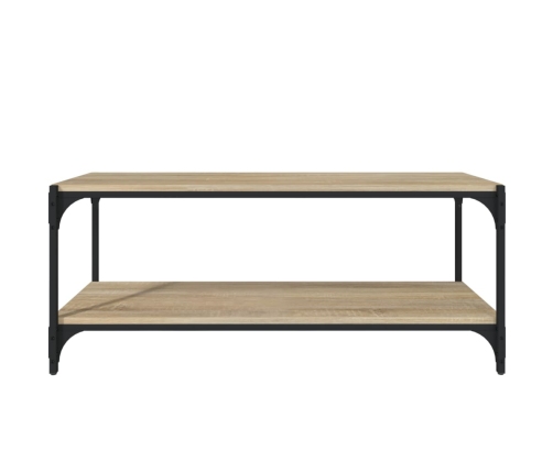 Mueble para TV contrachapada y acero roble Sonoma 100x33x41 cm