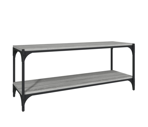 Mueble para TV contrachapada y acero gris Sonoma 100x33x41 cm