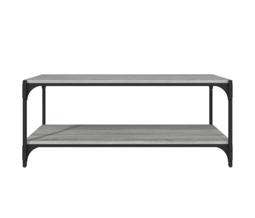 Mueble para TV contrachapada y acero gris Sonoma 100x33x41 cm