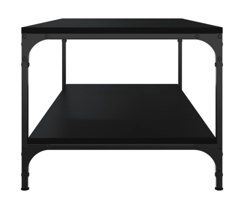 Mesa de centro de madera contrachapada negro 100x50x40 cm